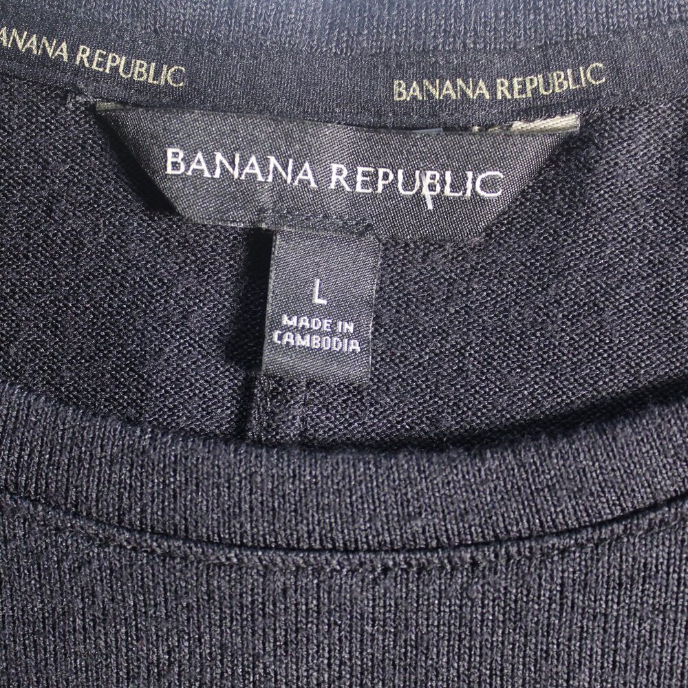 Banana Republic Womens Large Black Long Sleeve Oversized Knit Sweater - Picture 3 of 4